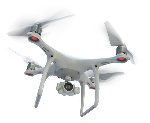 Agricultural drone over a Moonlight orchard