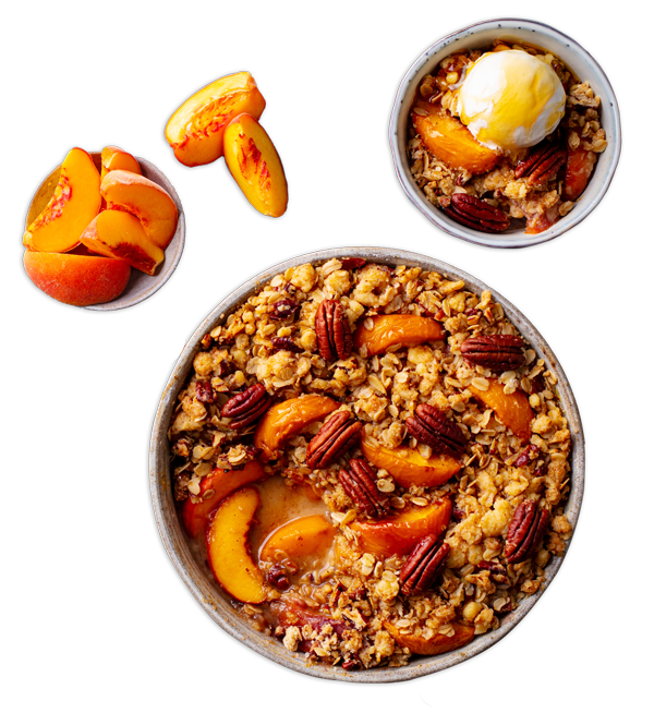 Plates of Moonlight peaches