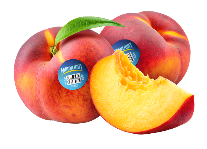 Moonlight peaches, whole and sliced